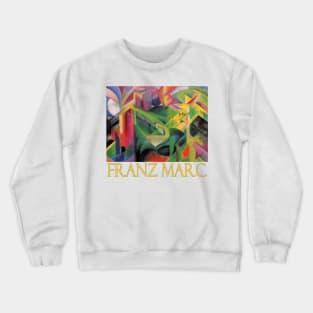 Deer in a Monastery Garden by Franz Marc Crewneck Sweatshirt